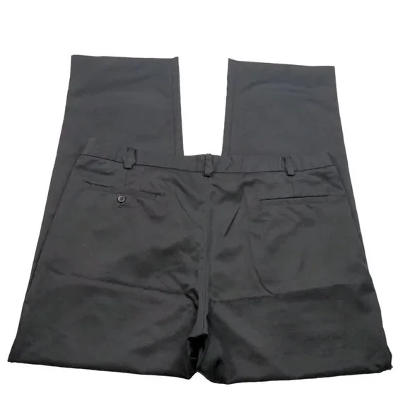 Edwards Men's Flat Front Black Dress Pants 40x32 Business - Picture 2 of 6